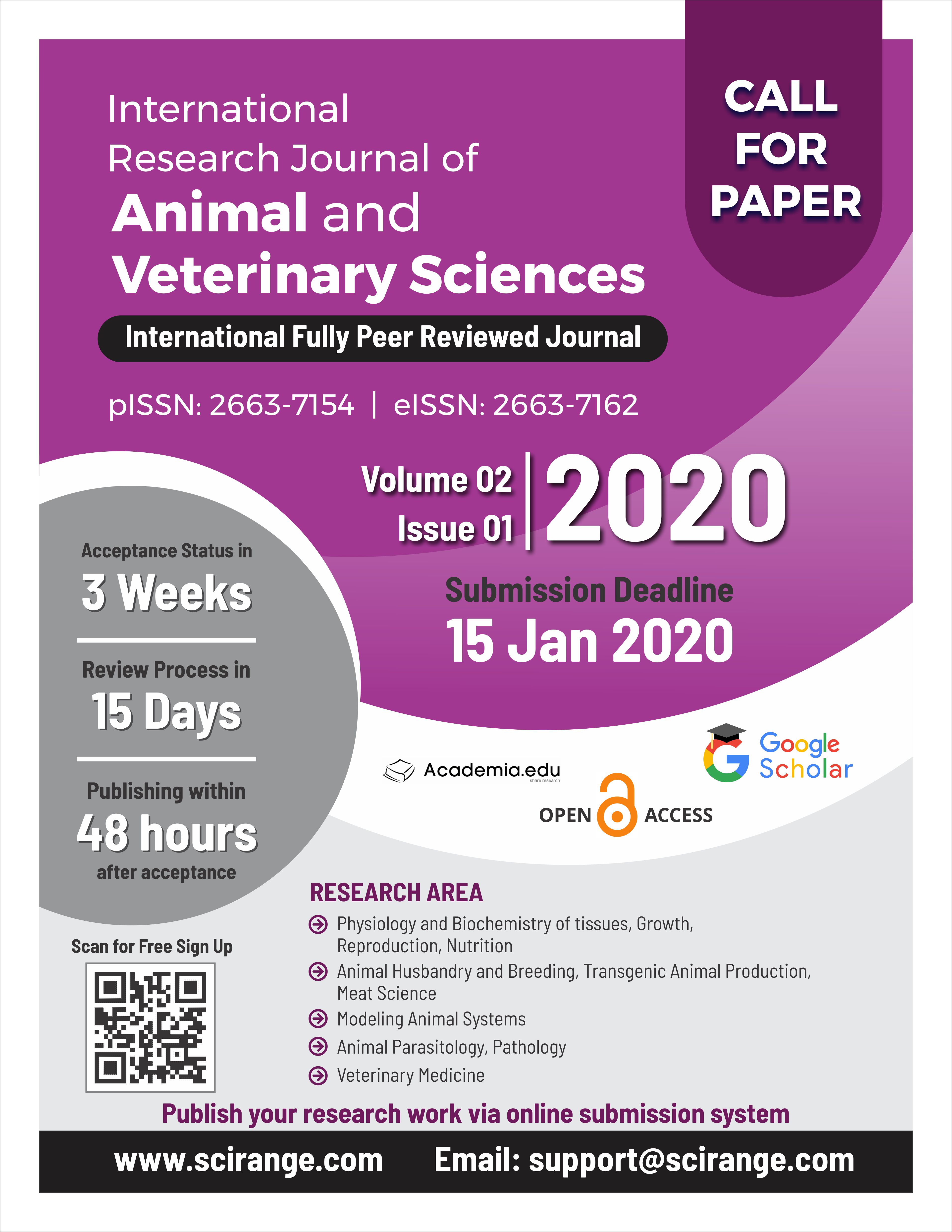 International Research Journal of Animal and Veterinary Sciences