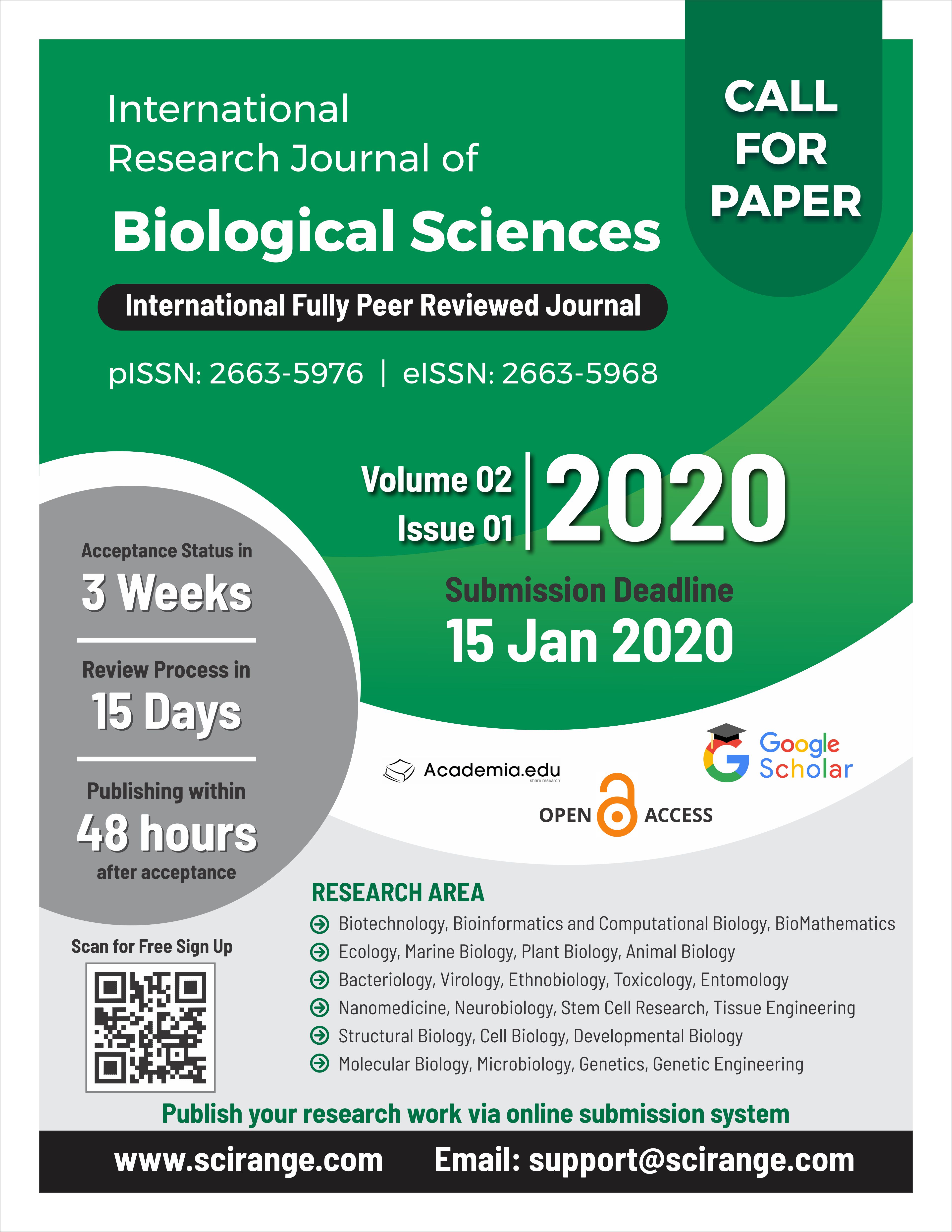International Research Journal of Biological Sciences